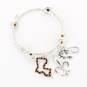 NCAA LSU Louisiana State University Wrapped Bracelet Fleur De Lis